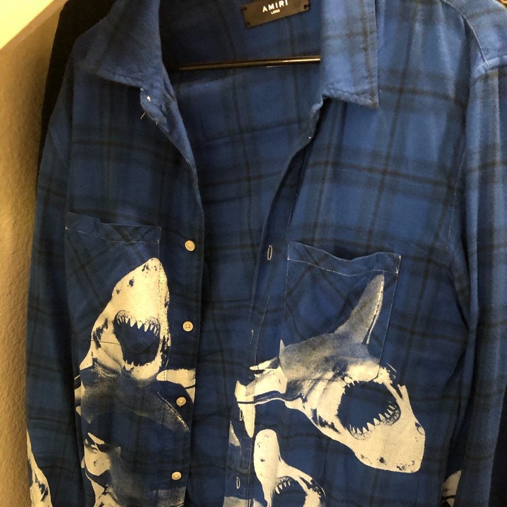 Amiri SHARK FLANNEL SHIRT